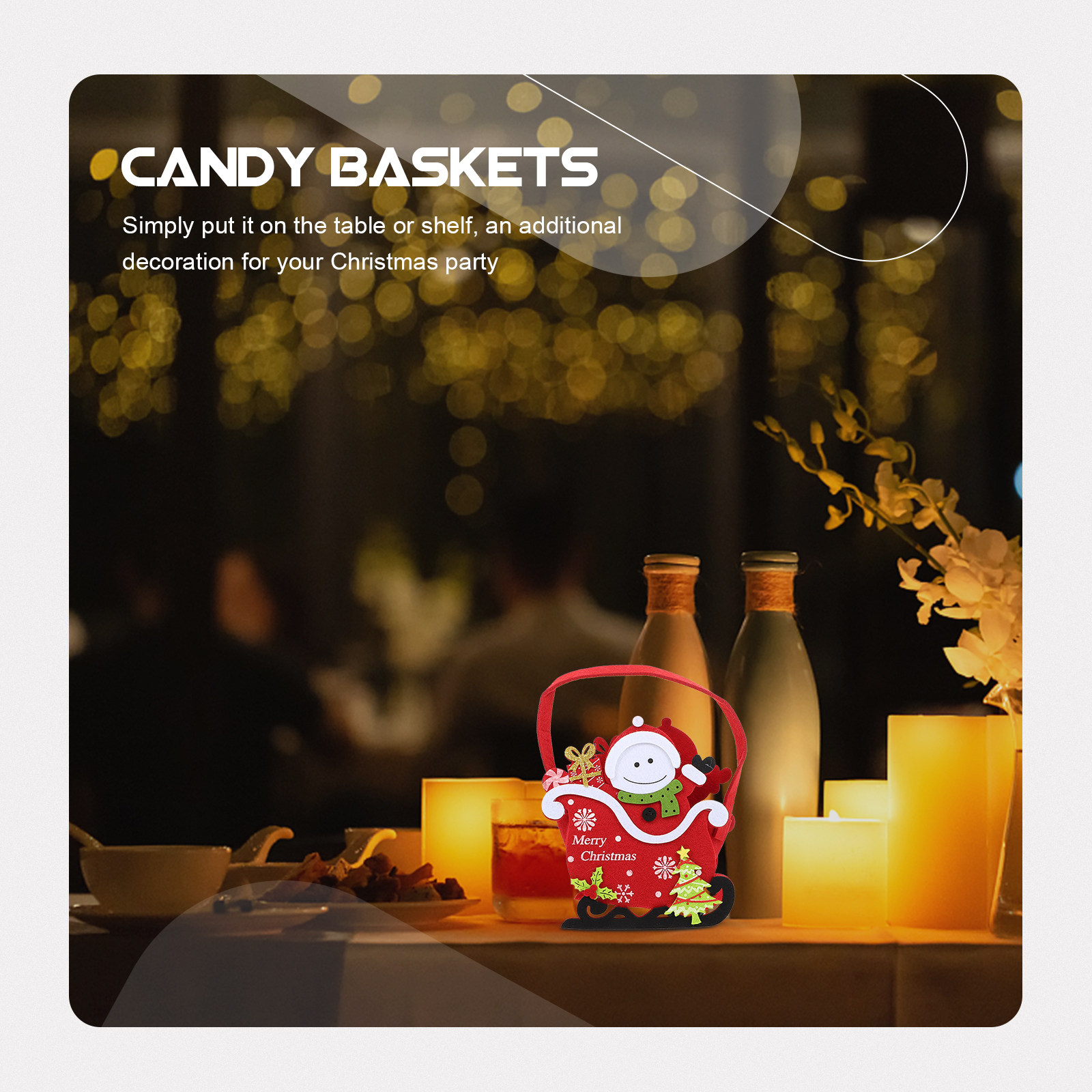 Cesta de dulces navideños, con - Xmas Food Storage Containers reseña y precio