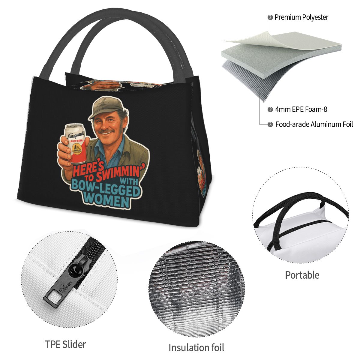 Heres To Swimmin Quint Jaws Mo - Food Storage Quotes reseña y precio