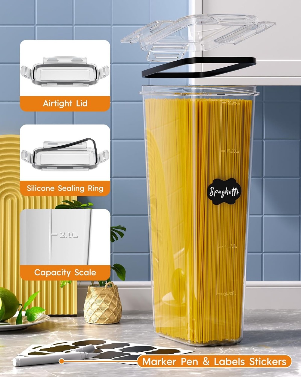 24 Recipientes Herméticos para - Food Storage Lid reseña y precio