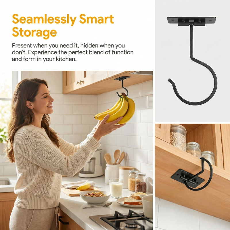 Gancho Adhesivo de Metal Negro - Food Storage For Room reseña y precio