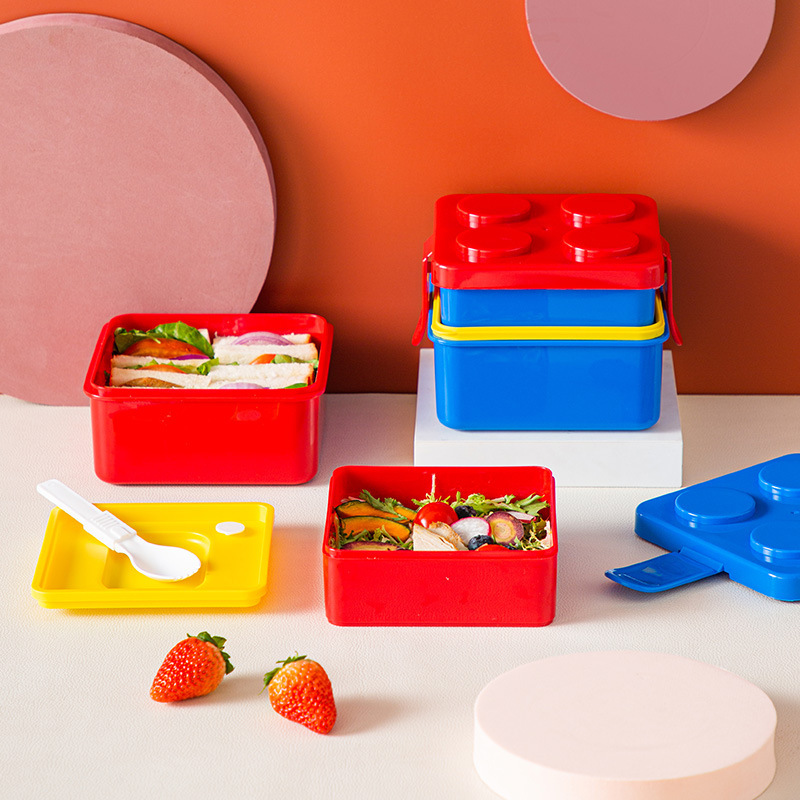 Caja de almuerzo de bloques de - Food Storage Building reseña y precio